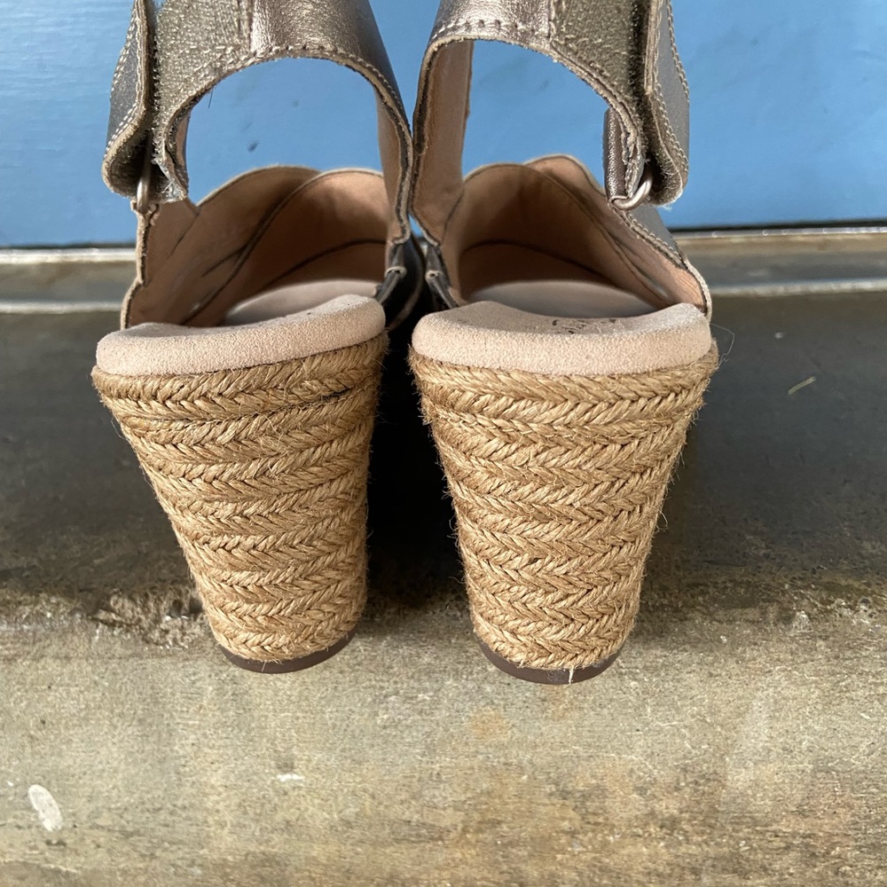 Clarks pewter wedge sandals - Lafley Krissy - Picture 6 of 7